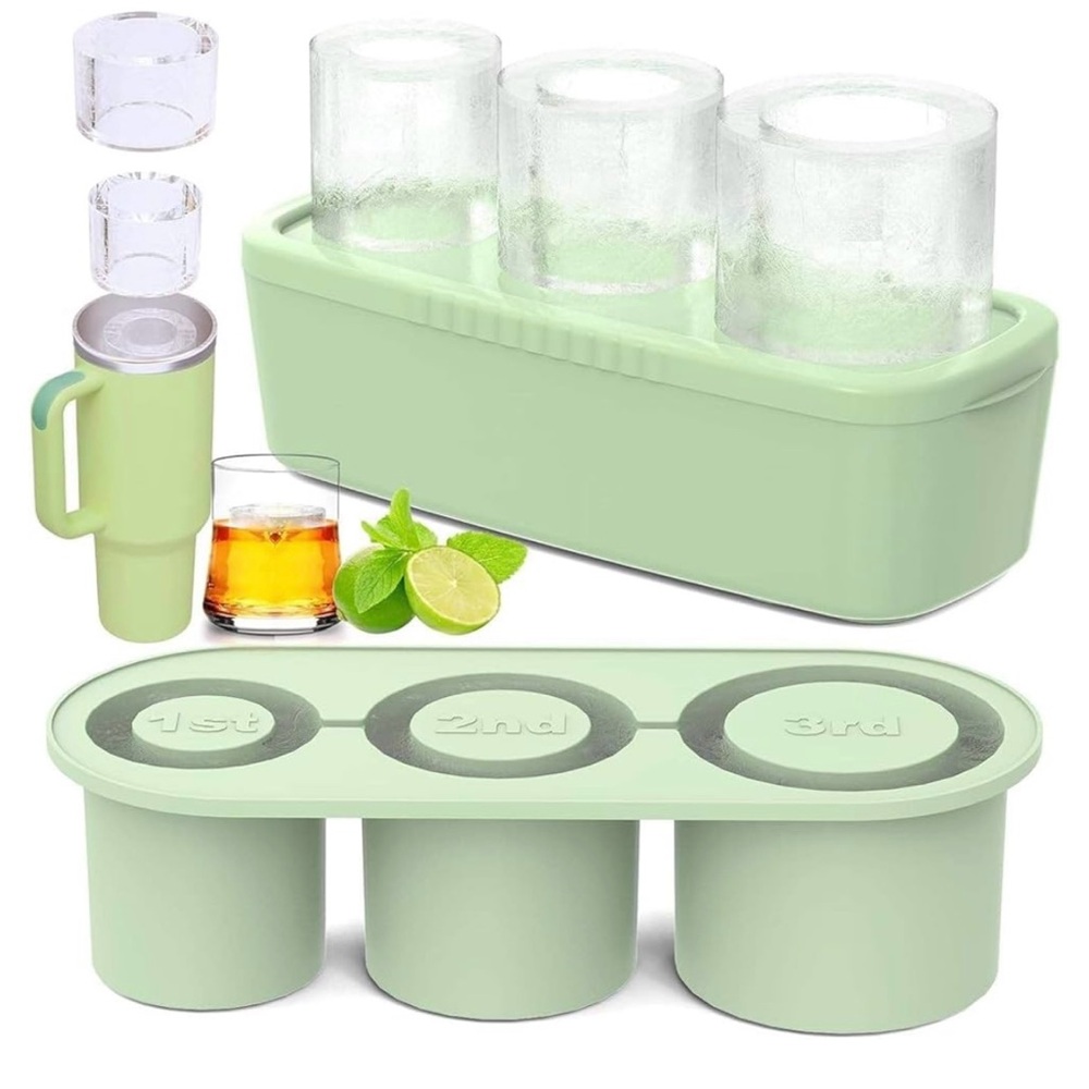 Silicone New Ice Mold Storage For Stanley Cup Travel Tumblers Light Green OS